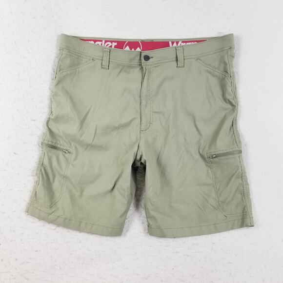 Wrangler Outdoor Shorts Mens 42 Nylon Spandex Zip Pocket Lightweight Hiking - Picture 1 of 16